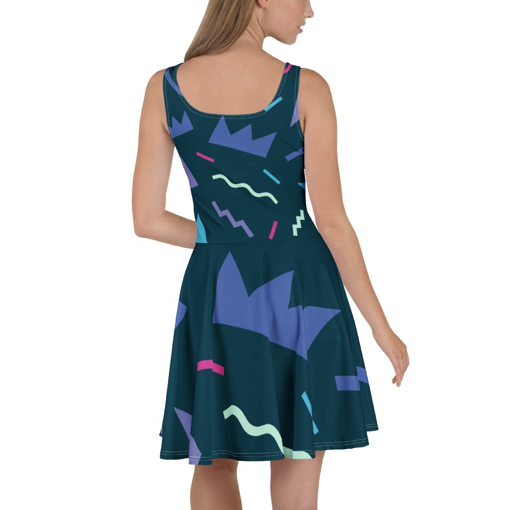 Retro Geometric Allure Skater Dress product image (4)