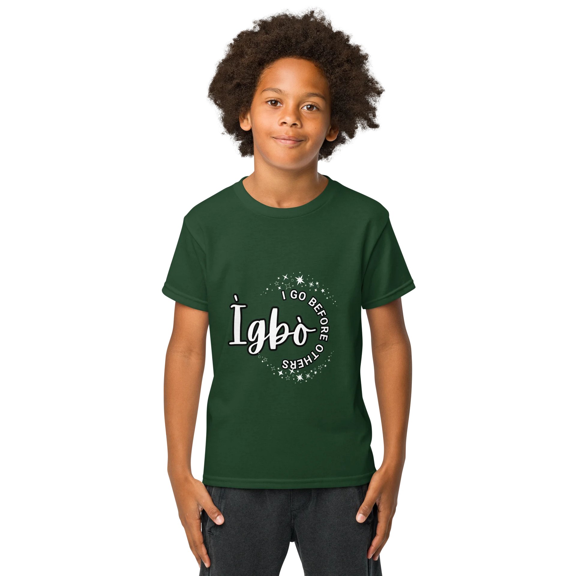 I GO BEFORE OTHERS Youth Sports Dark Tees product image (9)