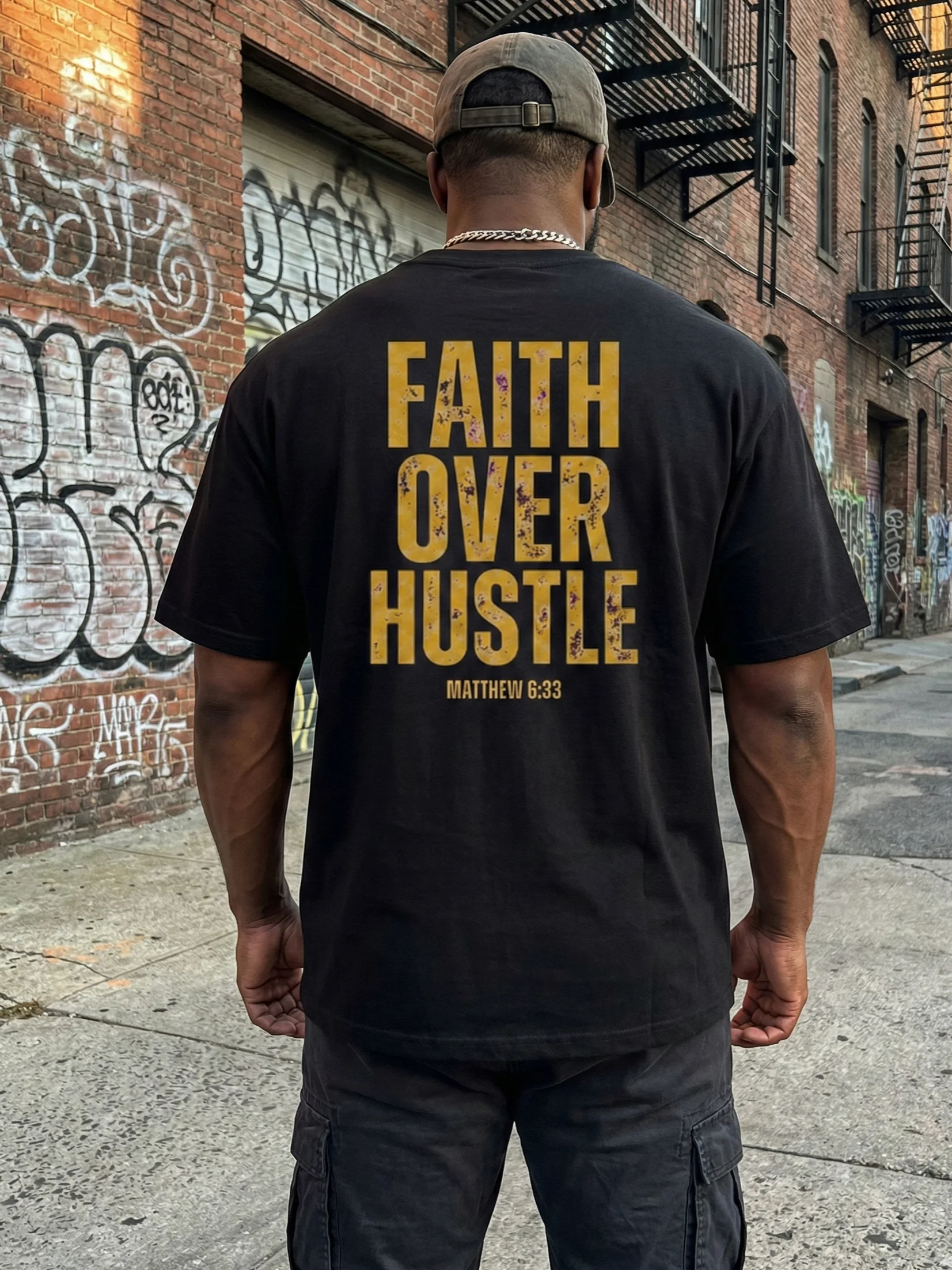 The "God is my CEO" Vintage T-shirt – Faith Over Hustle Edition product image (1)