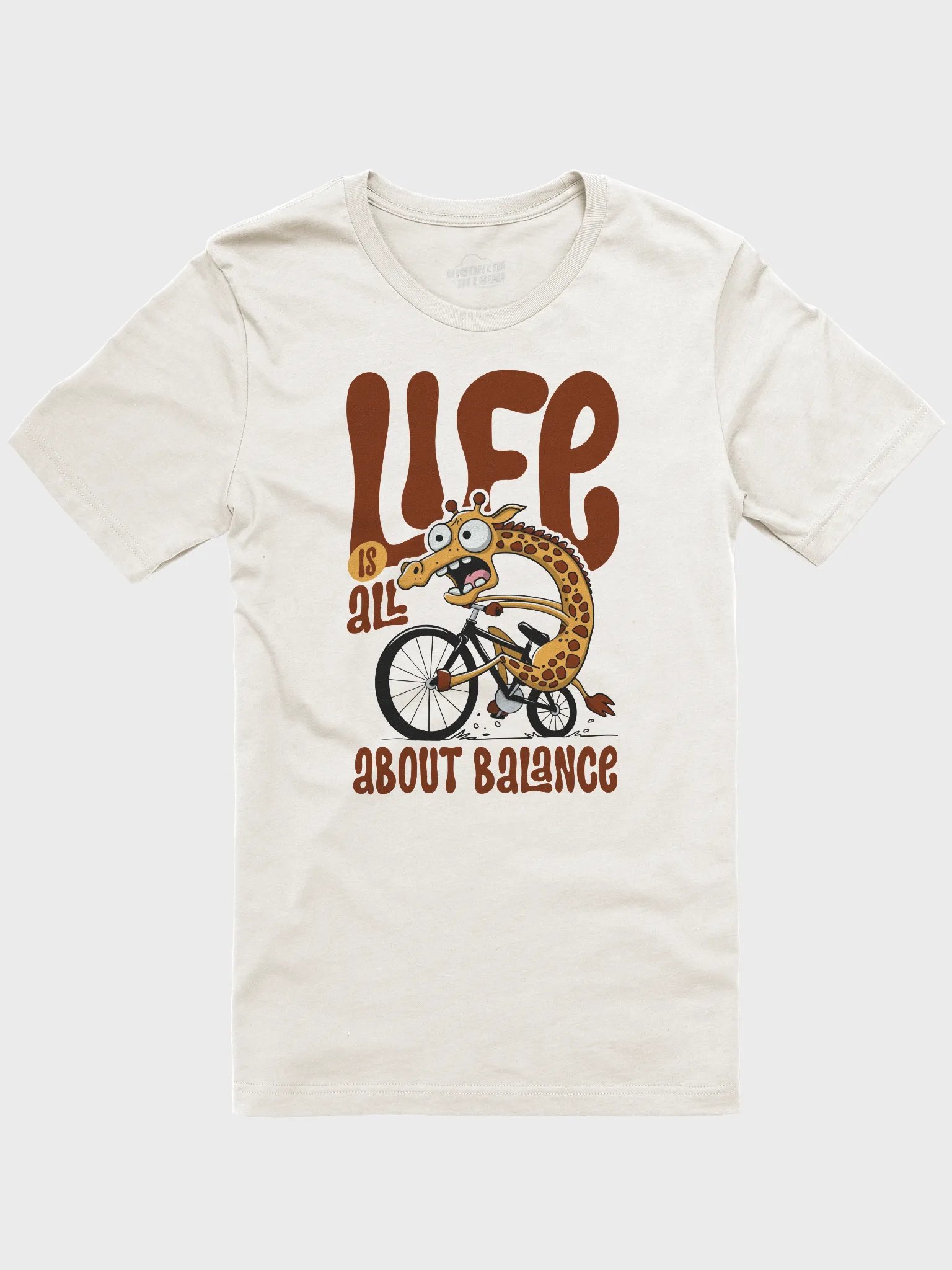 Life is all about balance Funny giraffe Cycling T-Shirt – Bike Cyclist Humor Tee product image (1)
