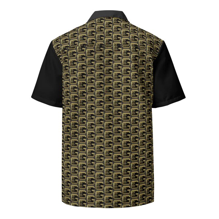 Yellow Plaid Blessed by God Designer Logo in Back Button-up Shirt product image (2)