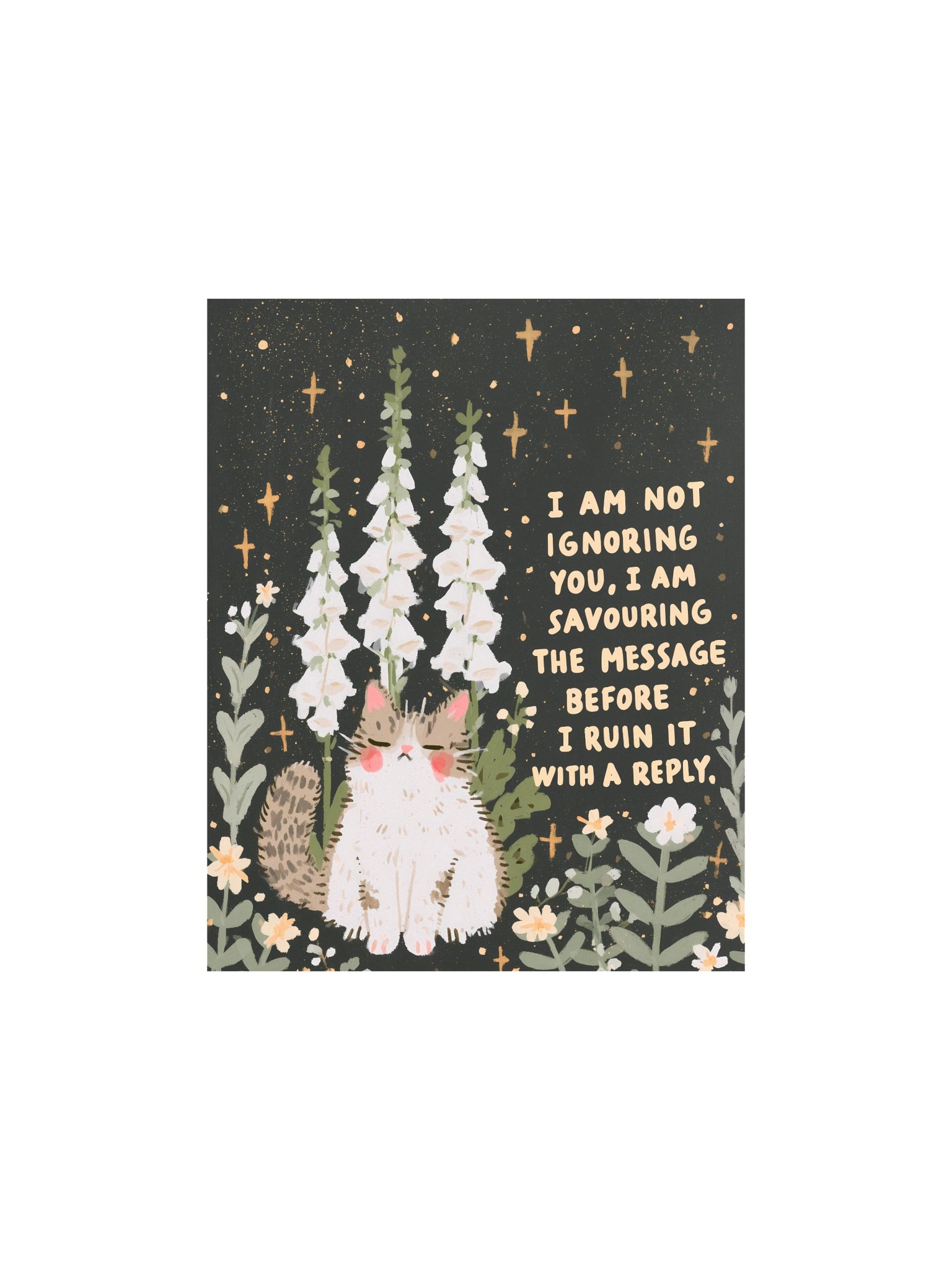 Savouring the Message Cat Poster product image (4)