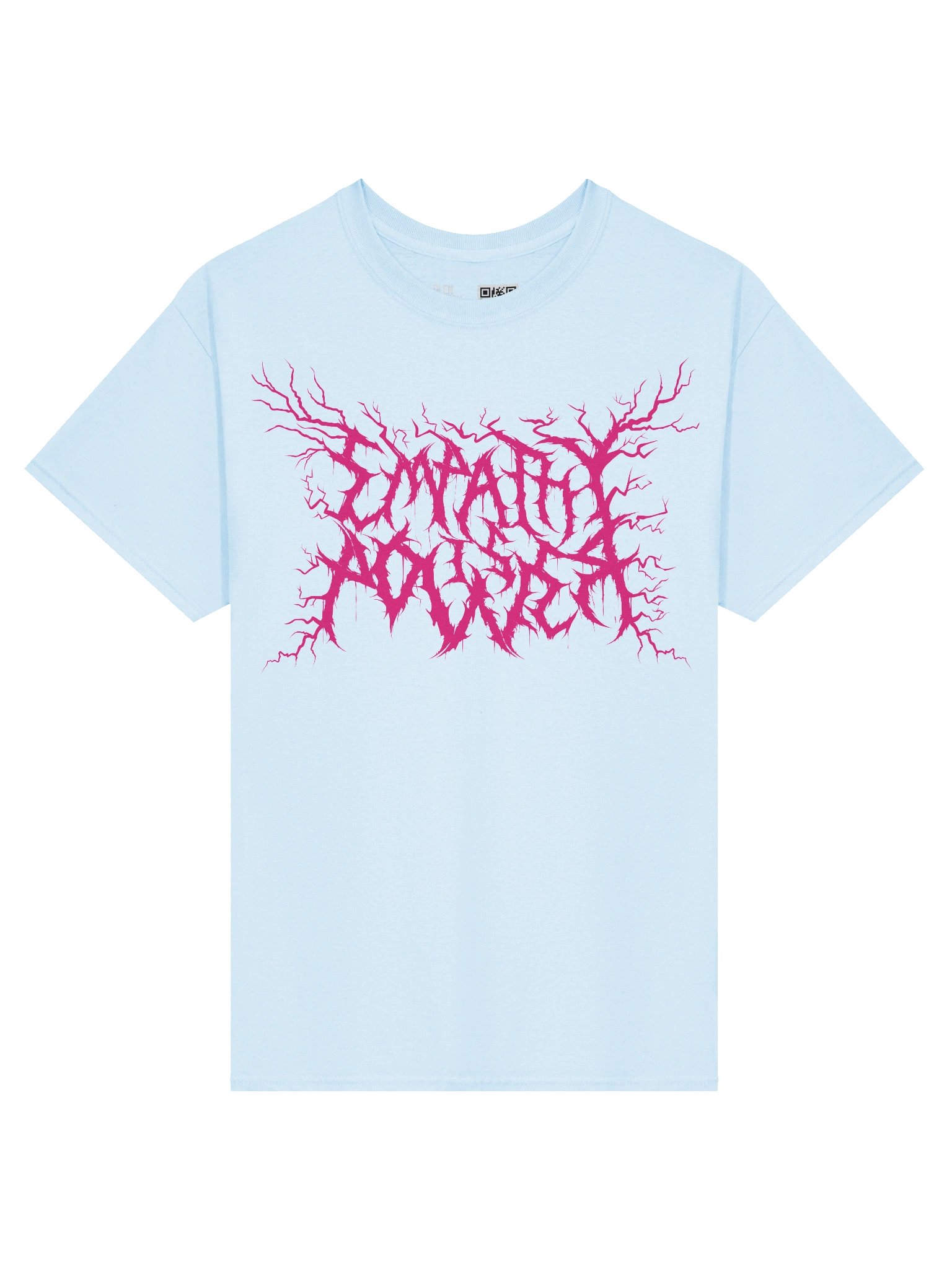 DEATH METAL Empathy is Power T-Shirt (Pink Logo) product image (1)