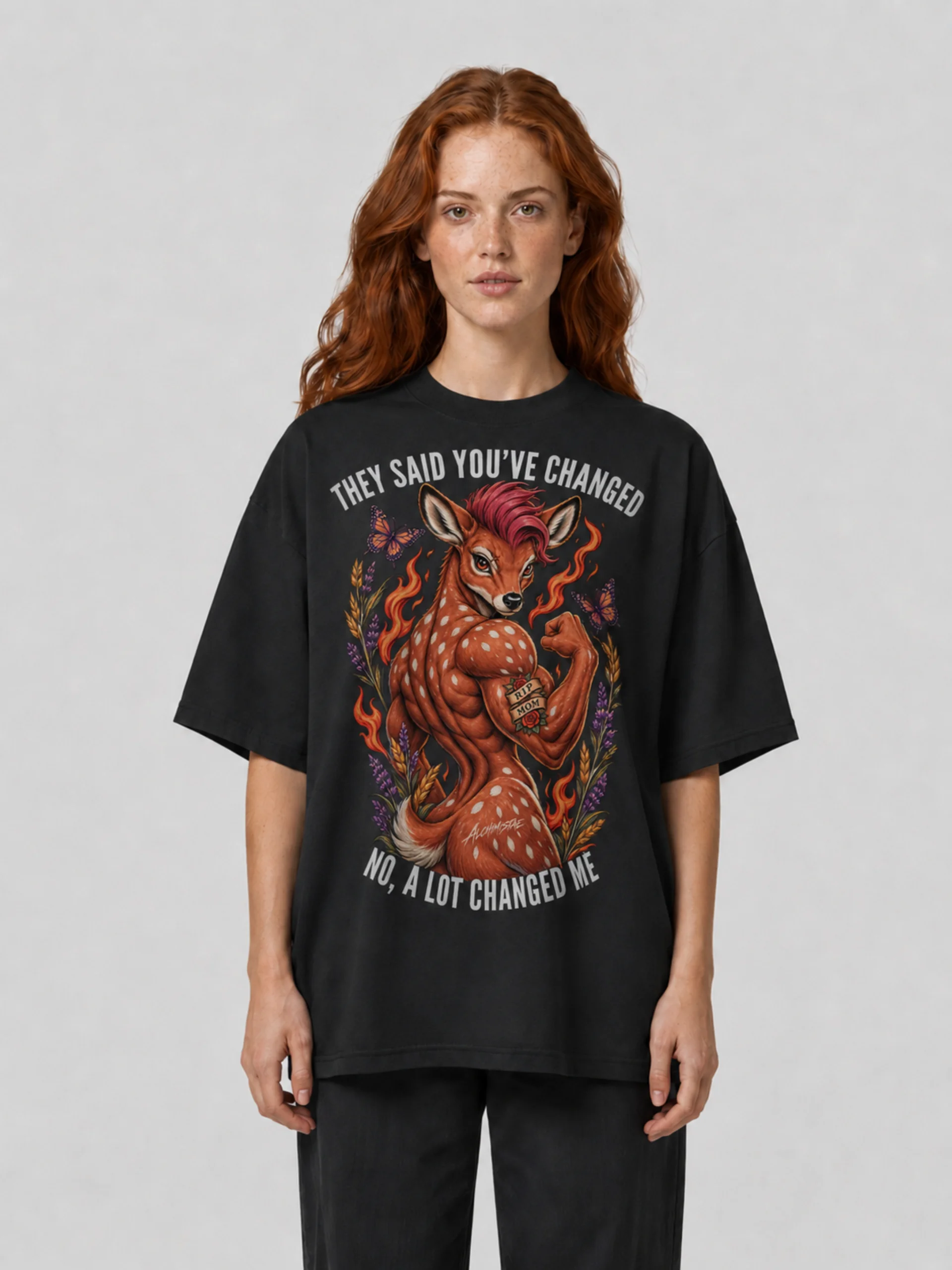 T-Shirt Unisexe Oversize Coton Bio Poids Lourd – A LOT CHANGED ME product image (3)