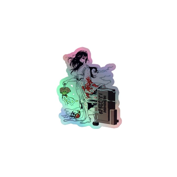 Bloodstained Peony Holographic Sticker Sheet product image (1)