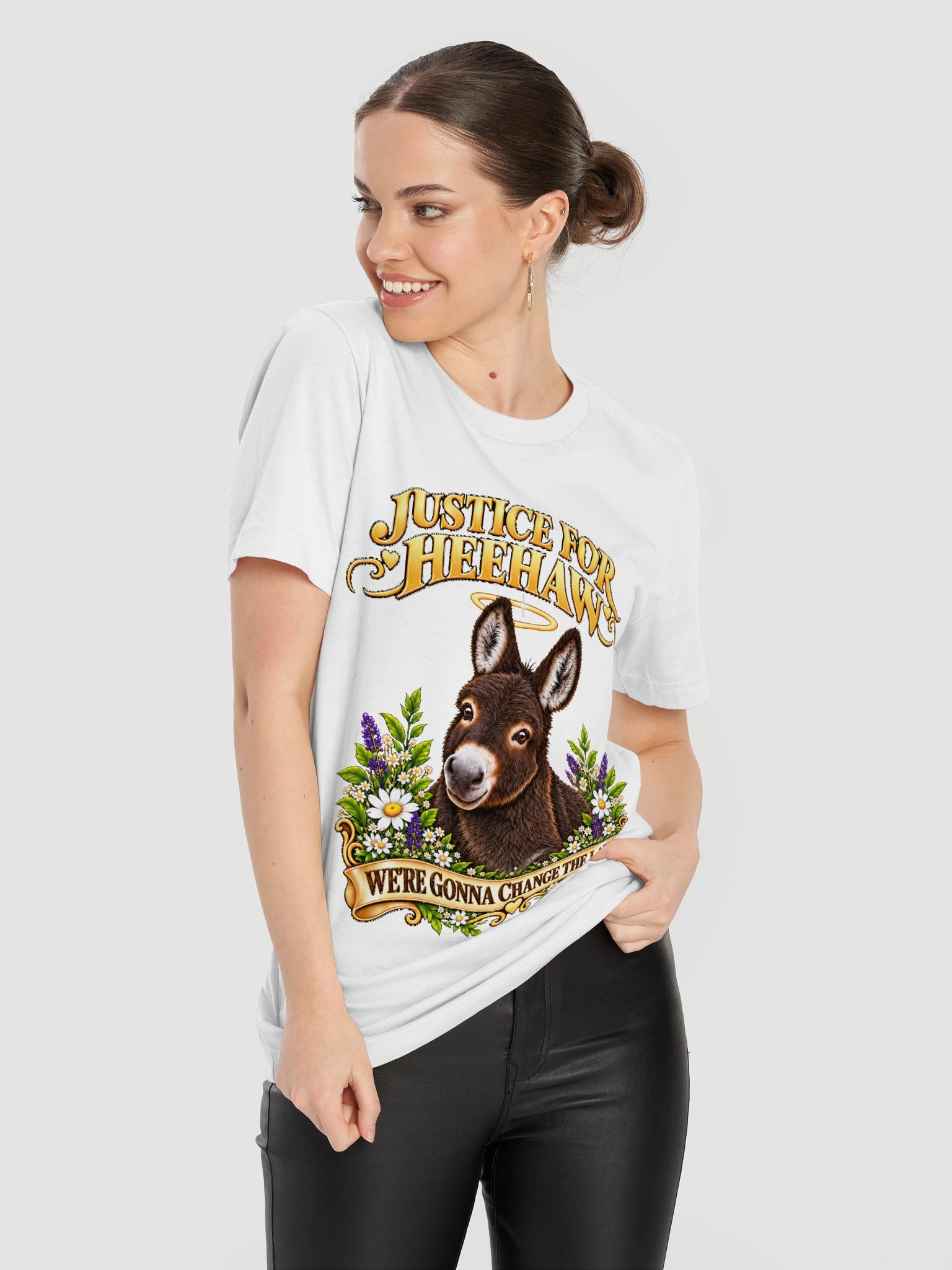 Justice For HeeHaw - Floral Design - Bella+Canvas Unisex Supersoft T-Shirt product image (11)