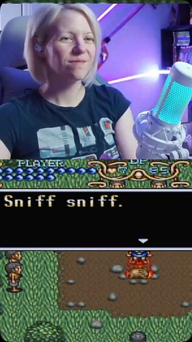 I’ll never hear that snort again. 😭 #illusionofgaia #snesgames #snes #streamer #gamergirl