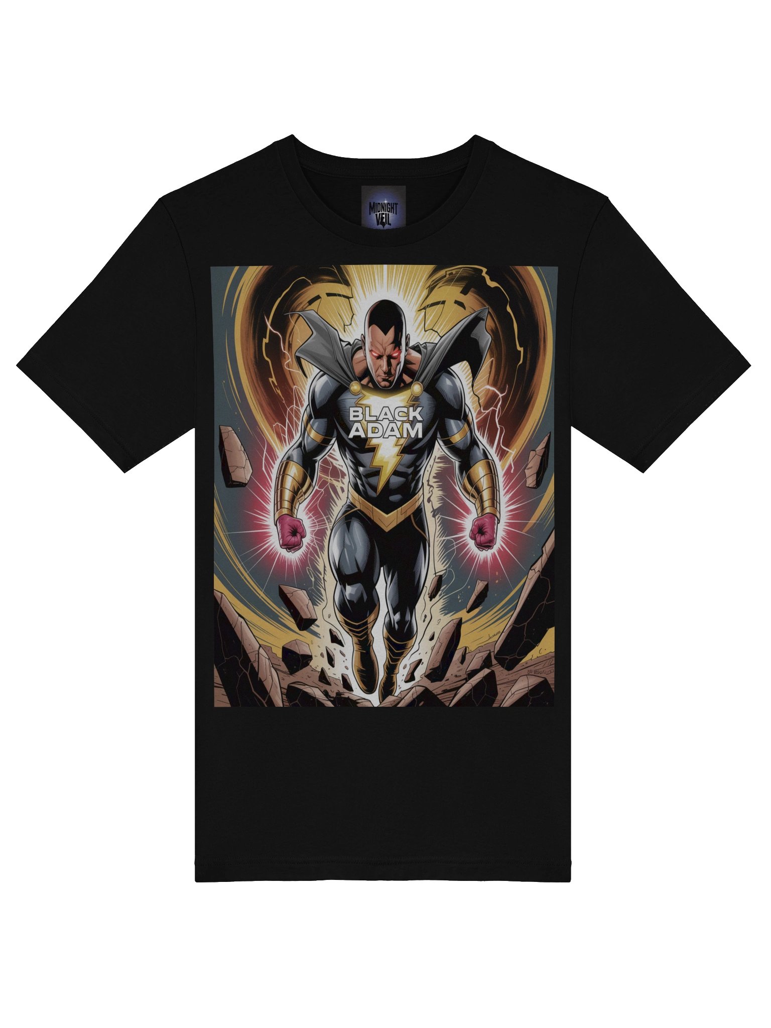 Black Adam Kahndaq Thunder Supersoft T-Shirt – Shazam Shadow Surge product image (7)