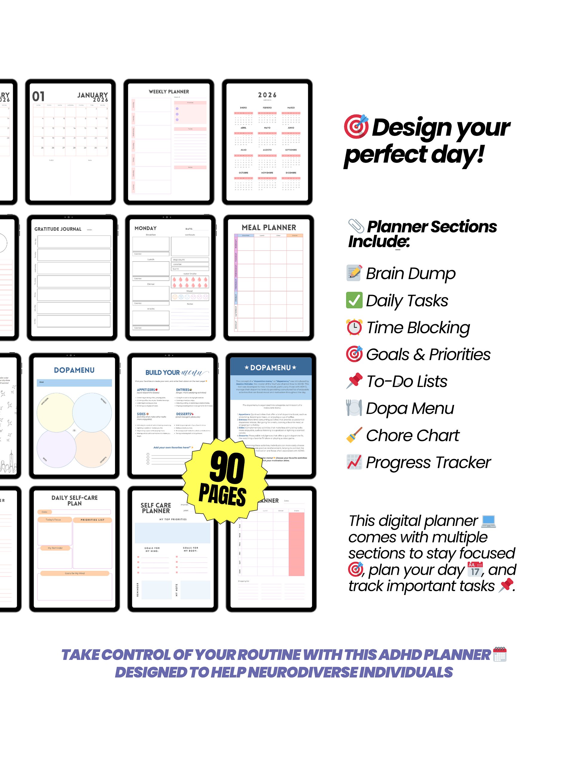 ADHD Planner Digital & Printable | PLR/MRR Ebook product image (3)
