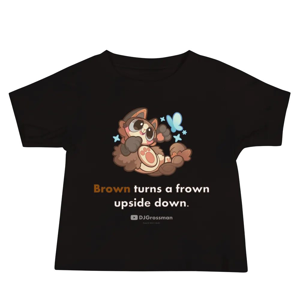 Playing Terra • "Brown turns a frown upside down." • Baby Jersey Short Sleeve Tee product image (1)