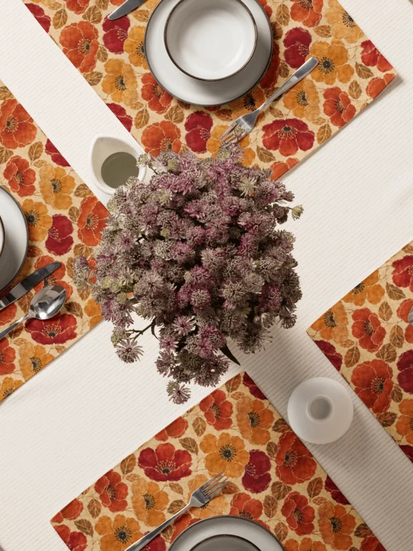 Red and Gold Poppies - Set of 4 Placemats product image (2)