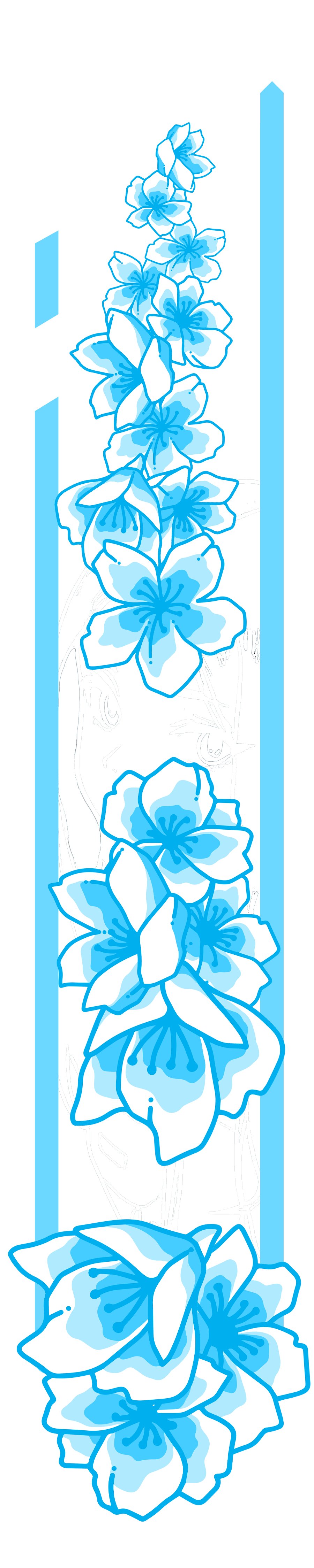 SmashTech - Blue Blossom Cropped Hoodie product image (5)
