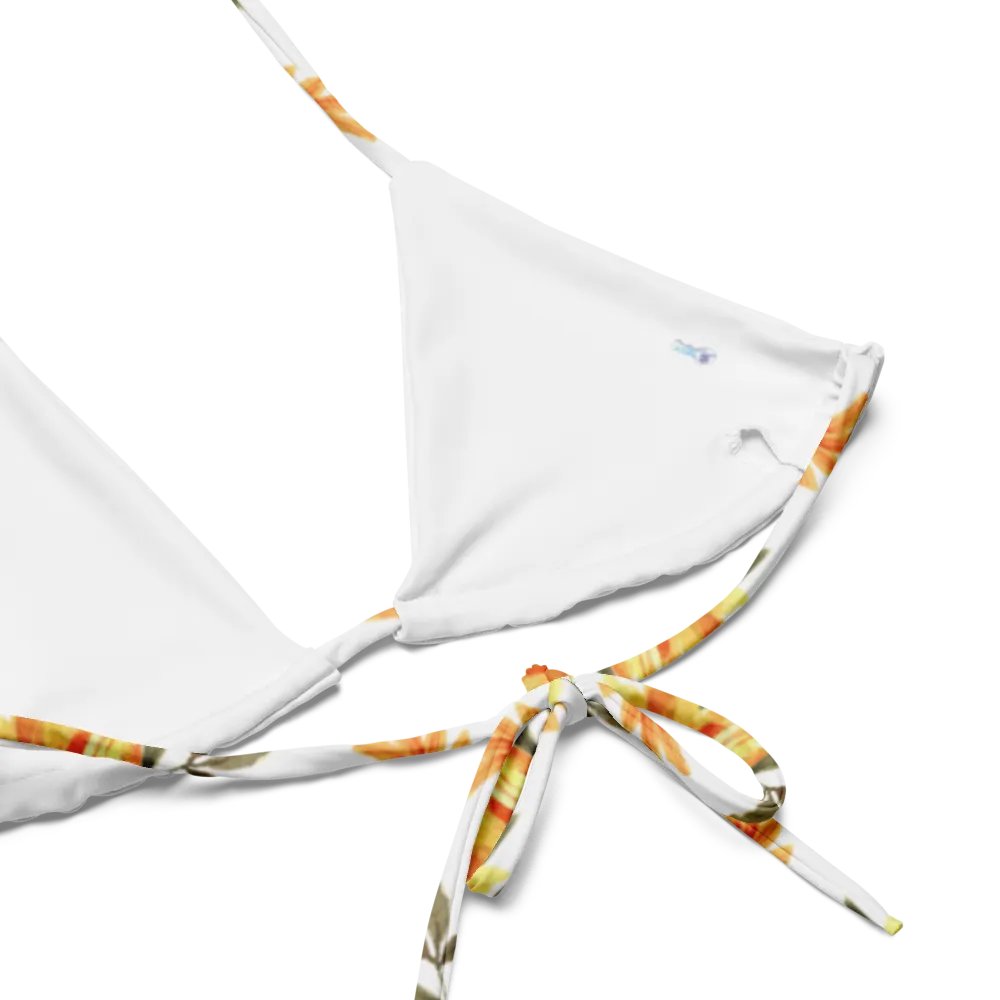 Watercolour Floral Pattern String Bikini Top - v6 product image (4)
