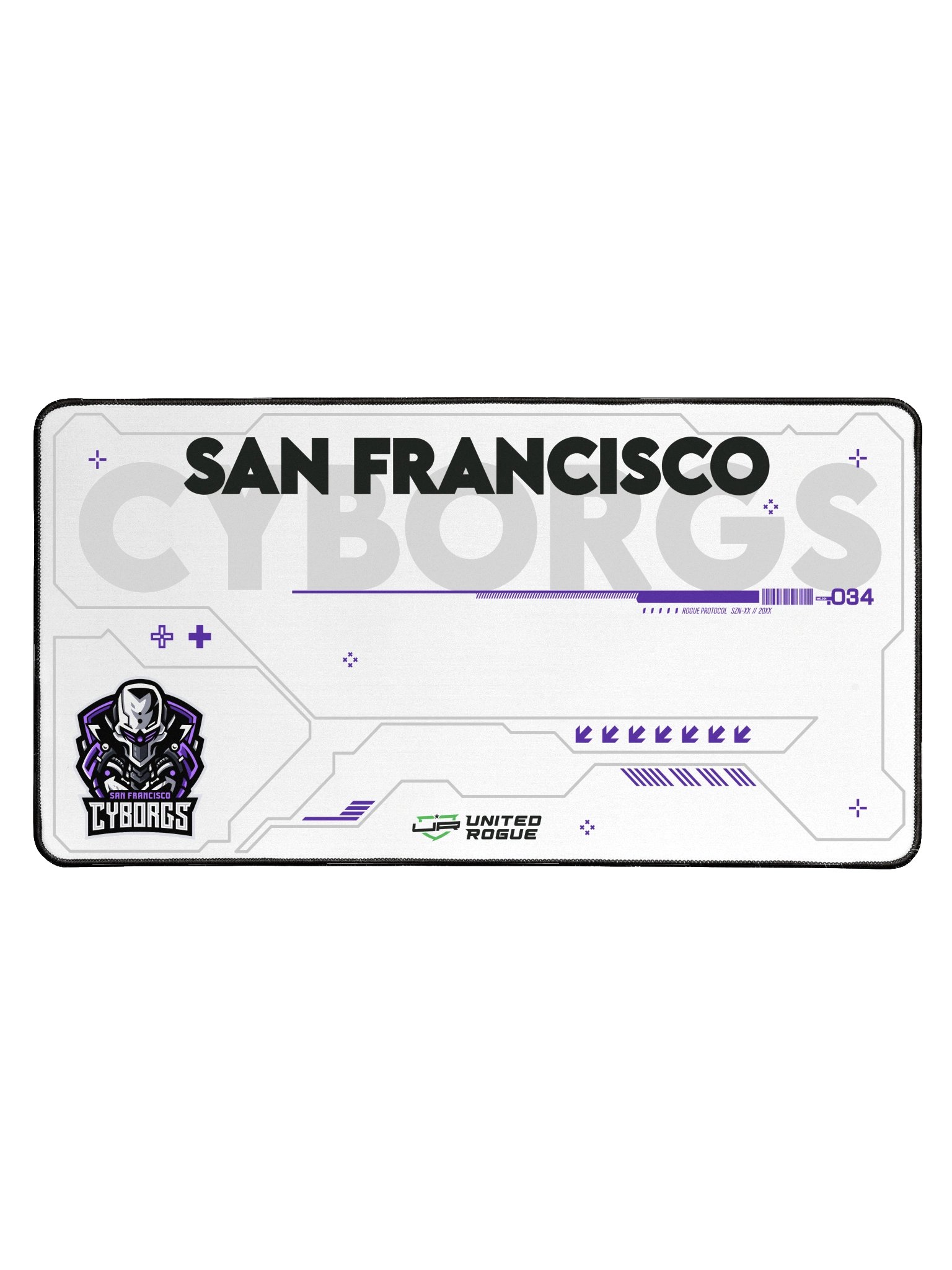 San Francisco Cyborgs White Desk Mat product image (1)