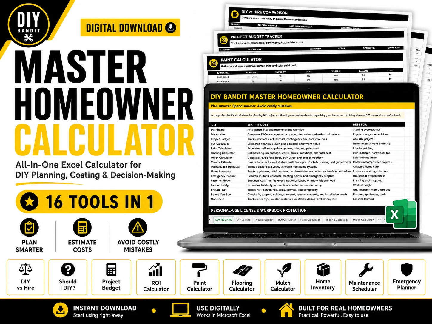 ⭐ DIY Bandit Master Homeowner Calculator ⭐ product image (1)