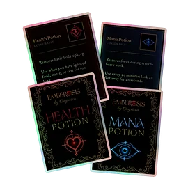 Mana Potion and Health Potion Holographic Sticker Bundle