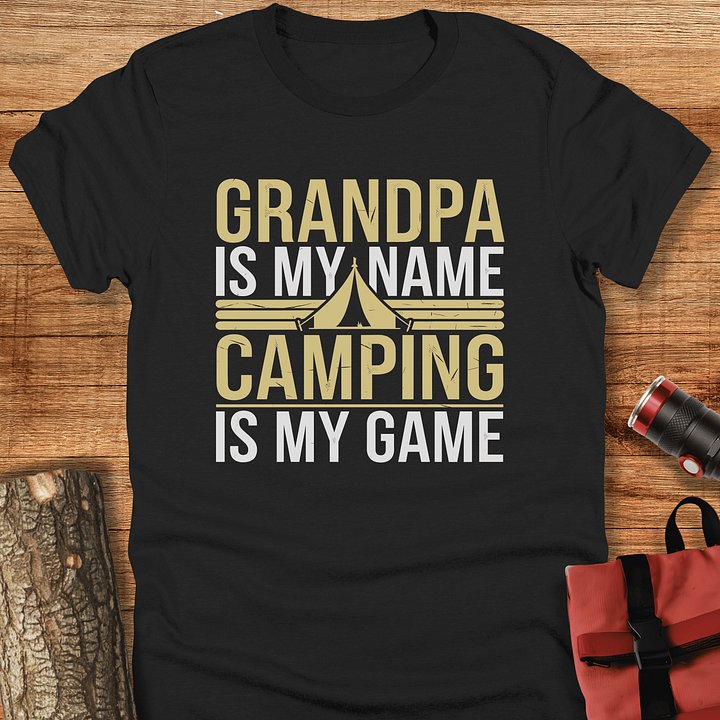 Grandpa is my name, Camping t-shirt product image (1)