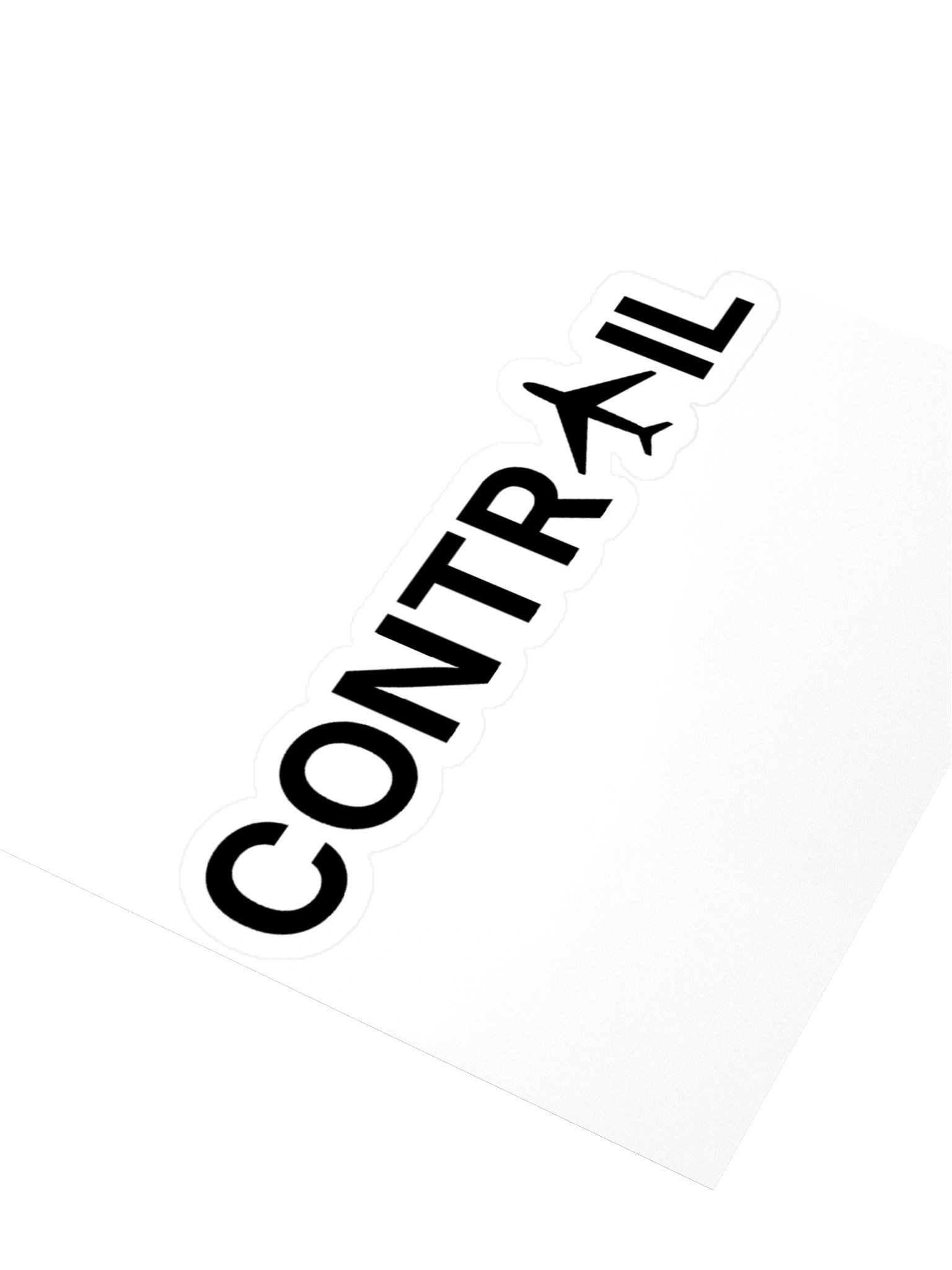 Contrail Wordmark Sticker (Black) product image (3)