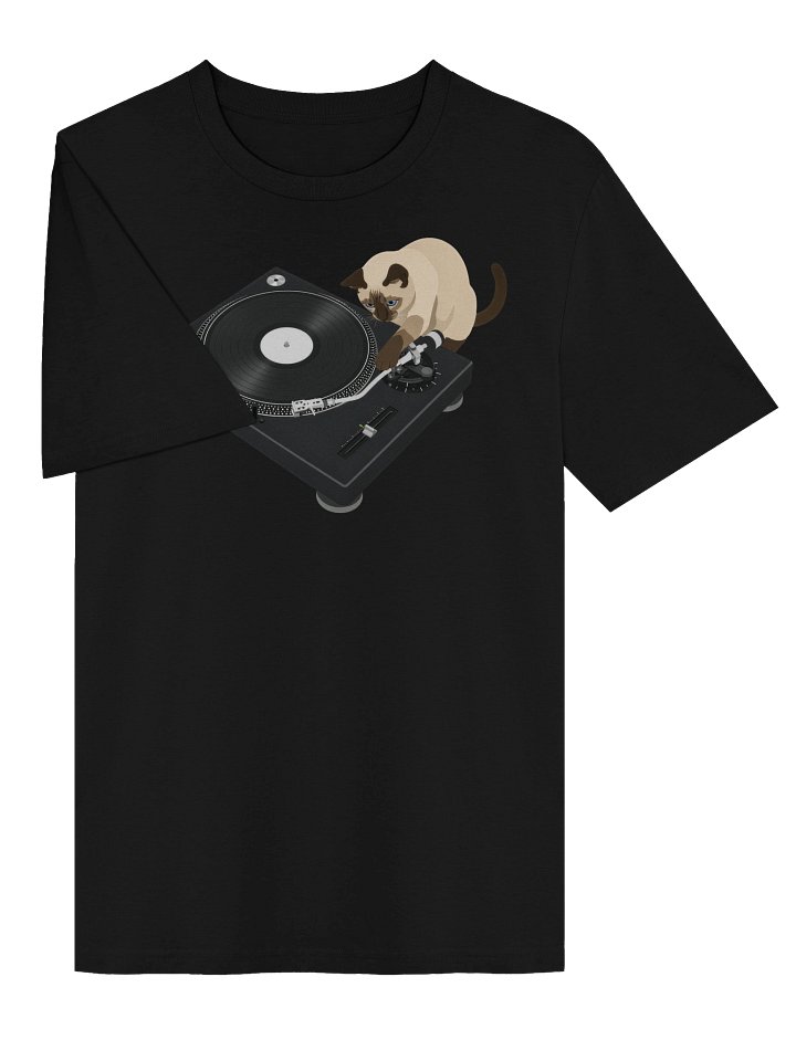 DJ Turntable Siamese Vintage T-shirt product image (2)