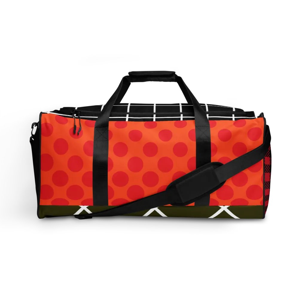 Multi-Pattern Geometric Printed Duffle Bag product image (1)