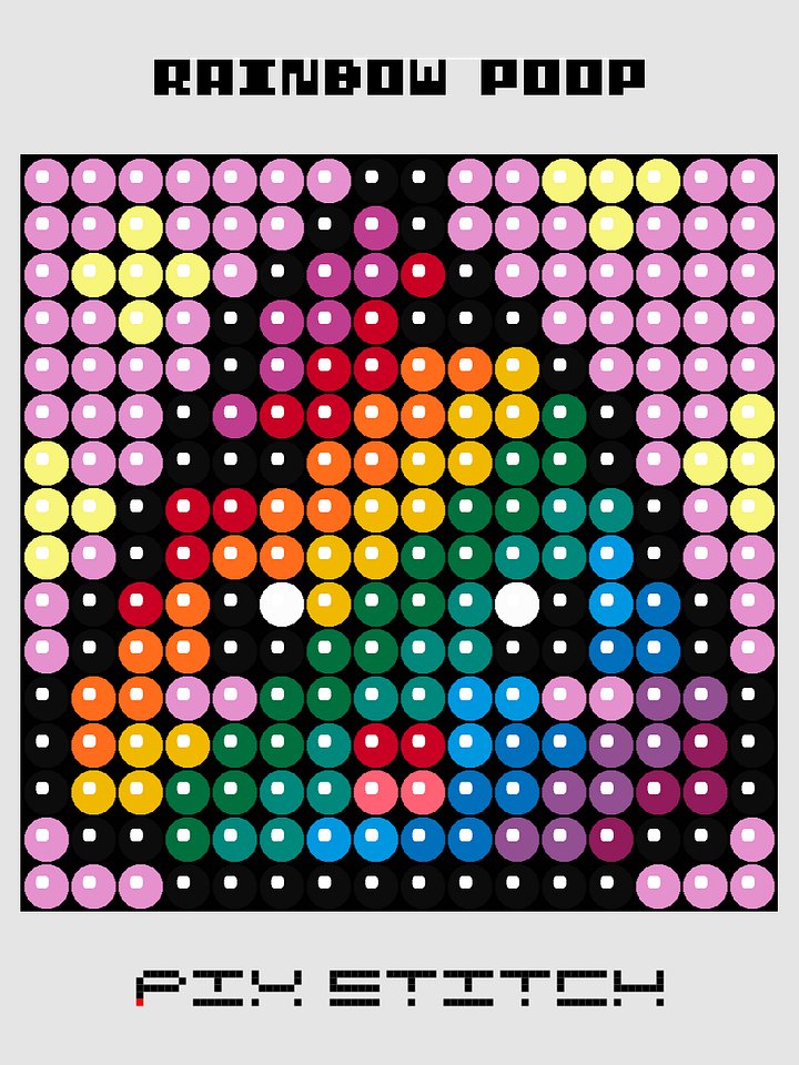 Rainbow Poop Pixel Art product image (1)
