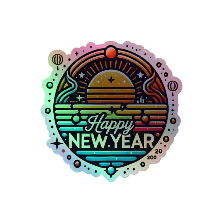 Cosmic New Year Holographic Sticker Set product image (2)