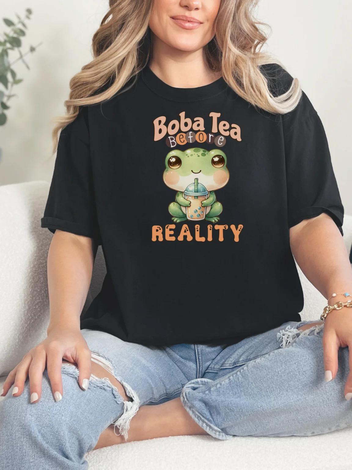 Boba Frog Bliss T-Shirt product image (1)