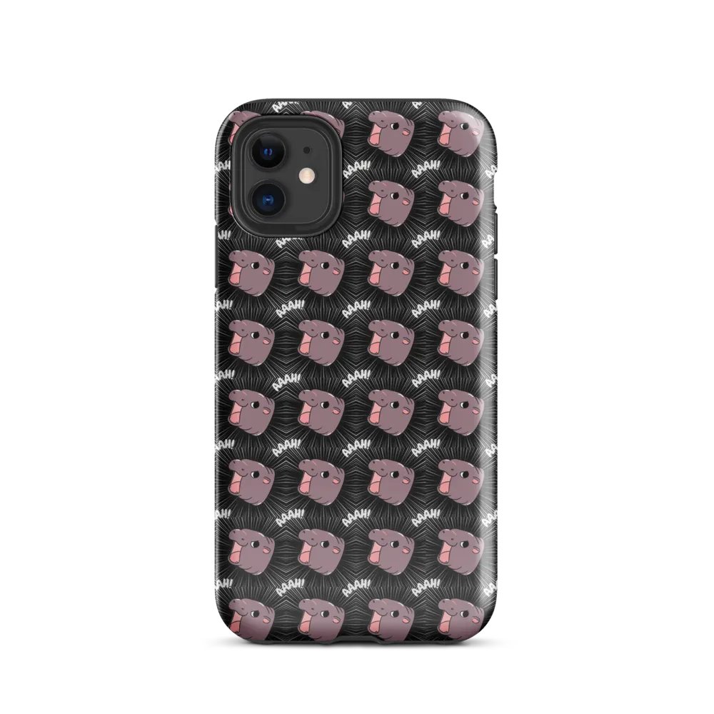 MOODENG'S BLACK AAAH! IPHONE® TOUGH CASE product image (2)