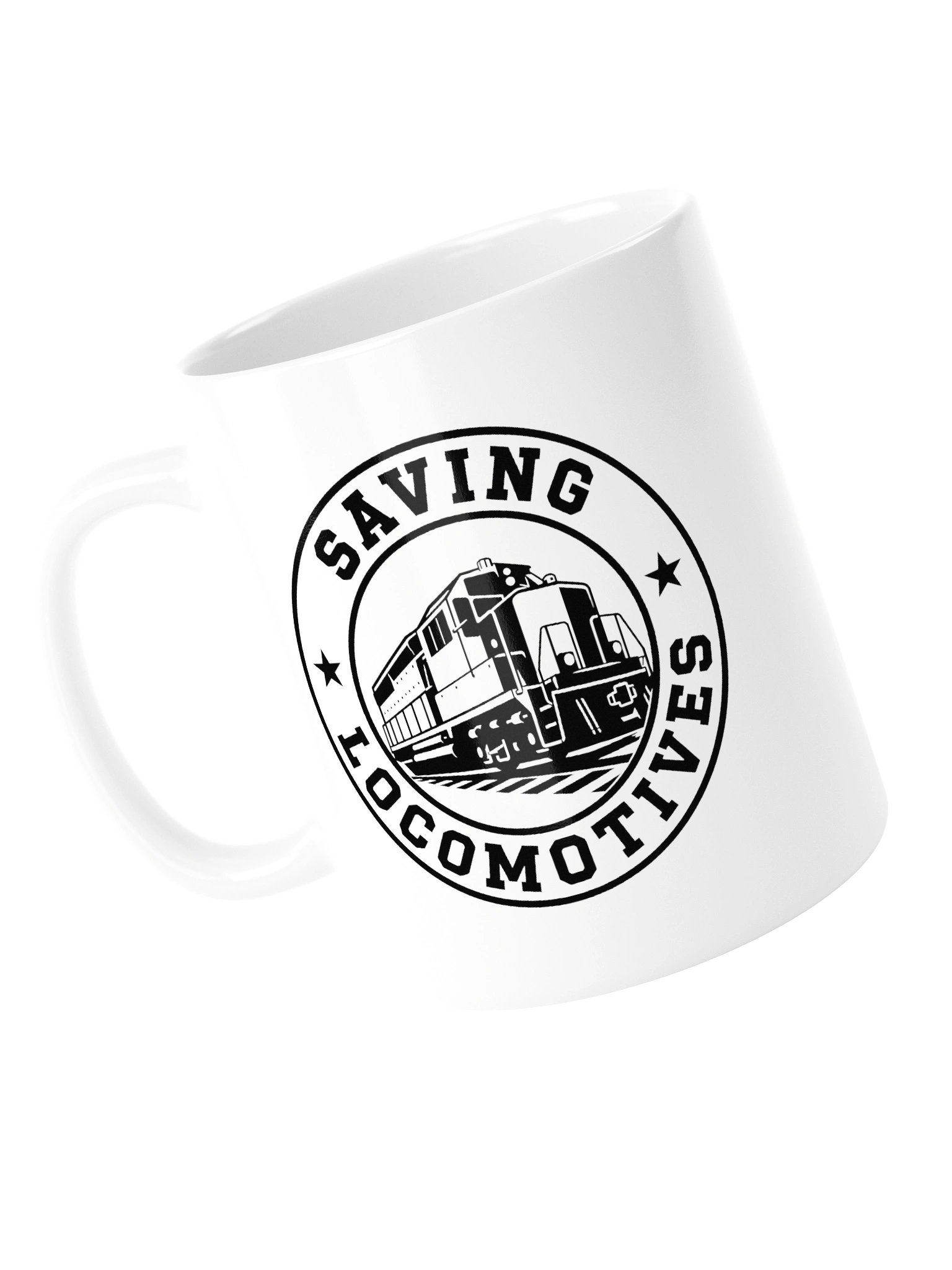 Saving Locomotives White Ceramic Mug product image (5)