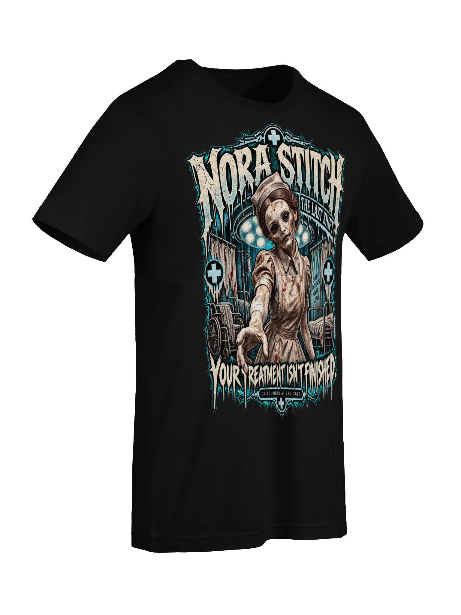 Nora Stitch “The Last Shift” Front Print T-Shirt product image (7)