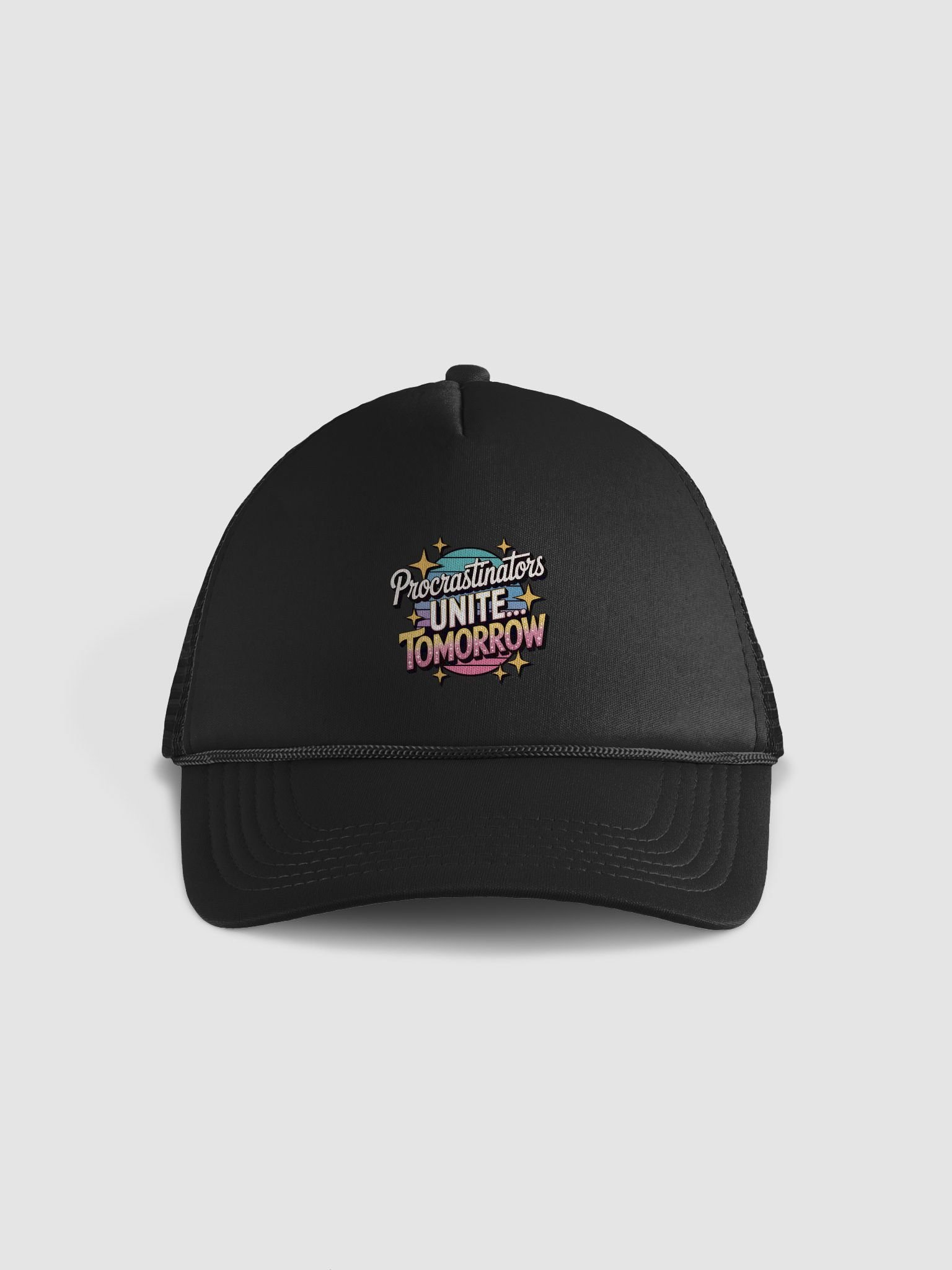Sparkling Procrastination Foam Trucker Hat product image (1)