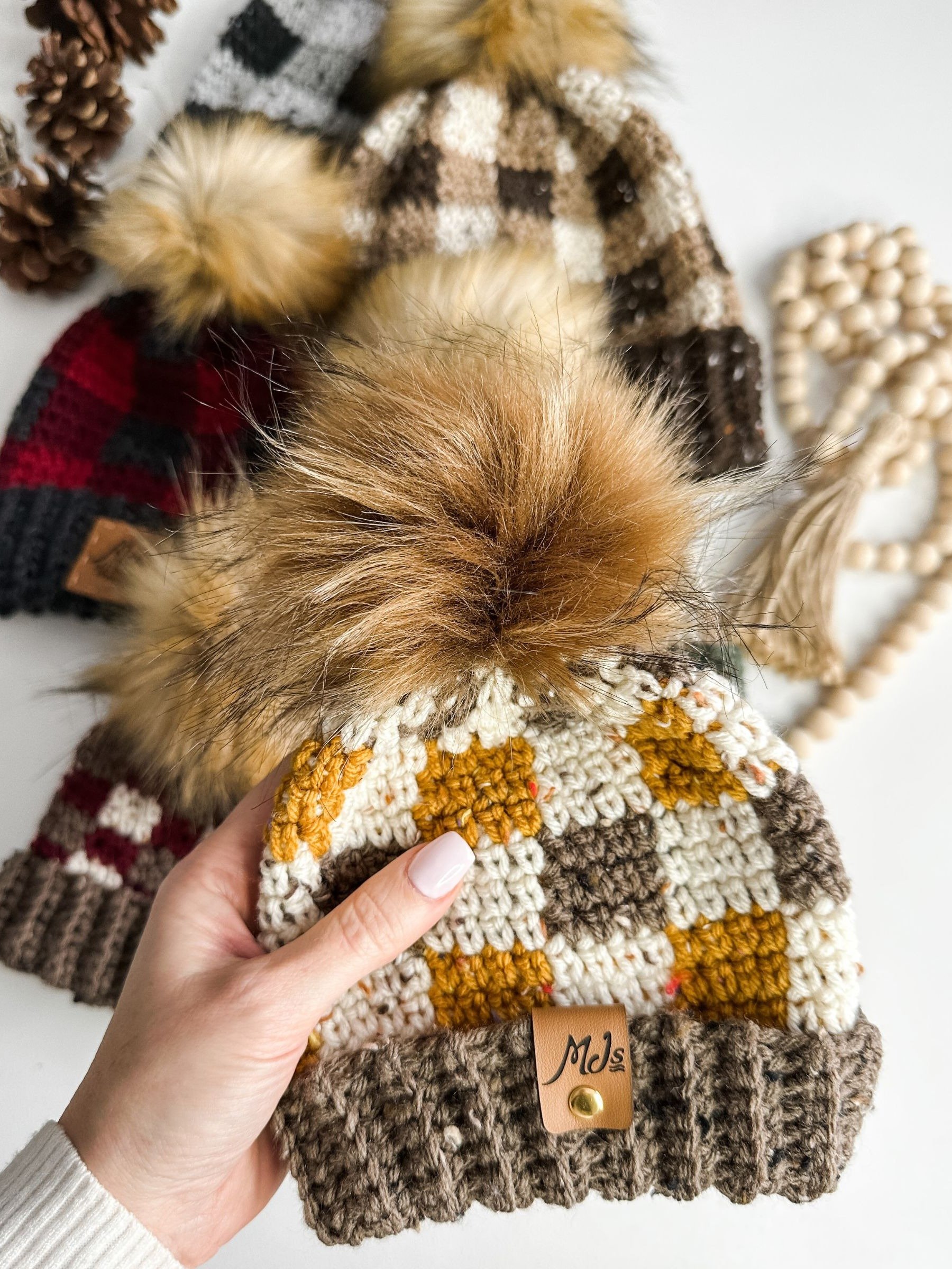 Rustic Buffalo Plaid Hat Crochet Pattern product image (8)