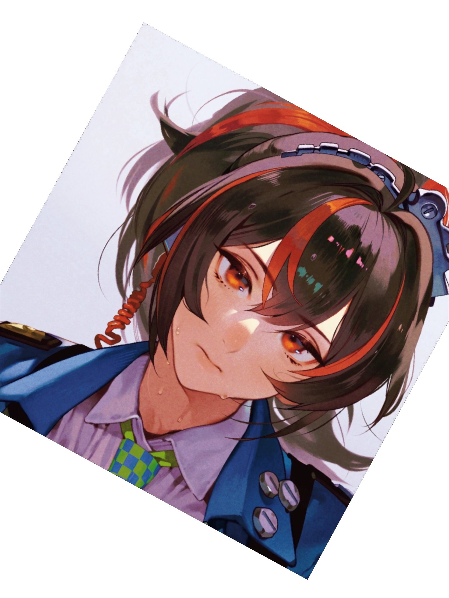 Black and Red Hair Girl Square and Tall Sticker product image (2)