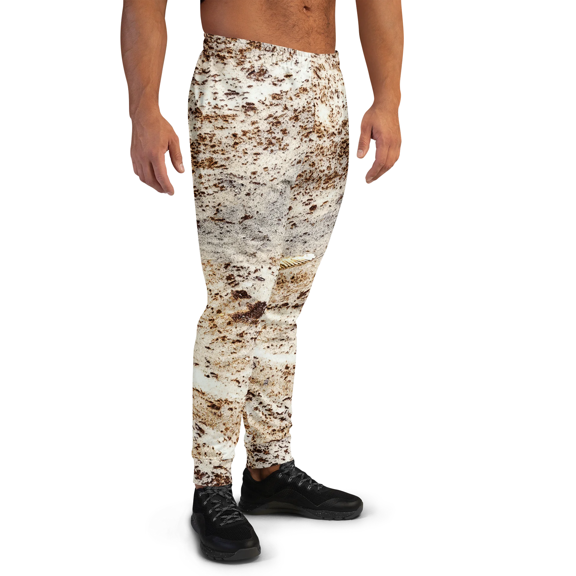 Espresso Swirl Men's All-Over Print Recycled Marbled Cacao Joggers product image (4)