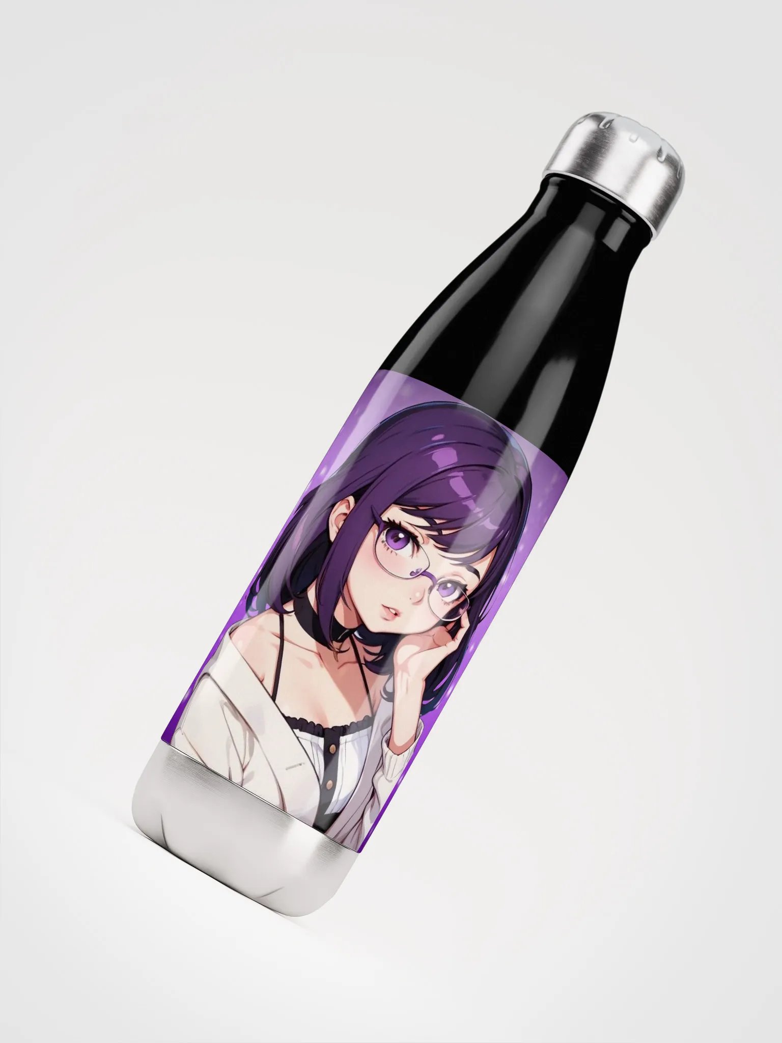 (Purple WAIFU) K Stainless Steel Water Bottle product image (4)