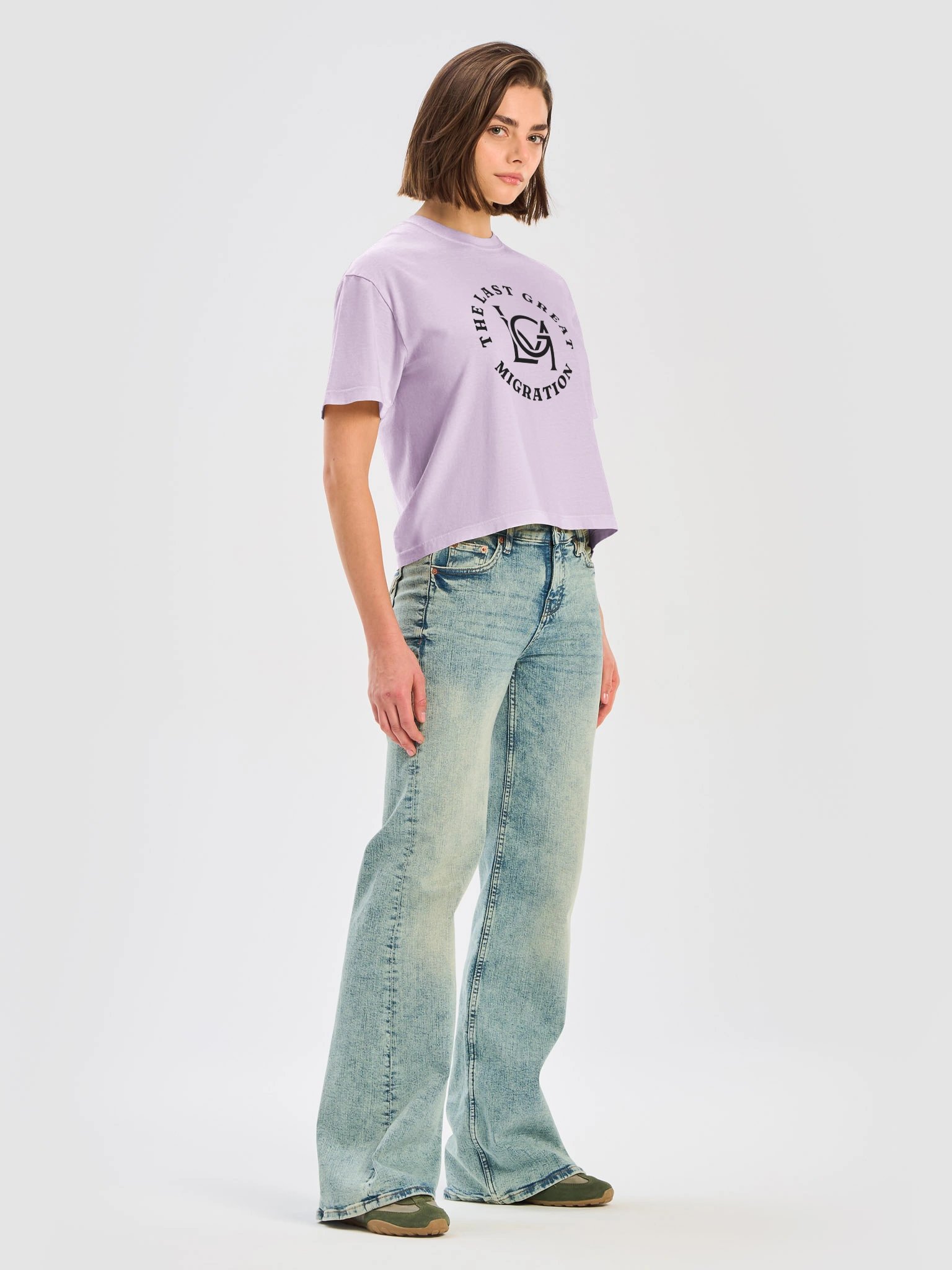 The Emblem Boxy Tee (Women's, Black Logo) product image (7)