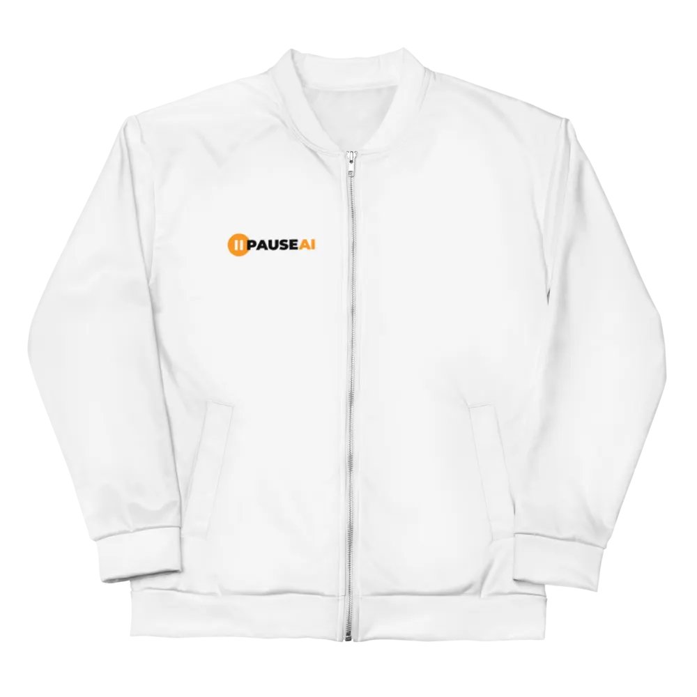 White Bomber Jacket (Unisex) product image (5)
