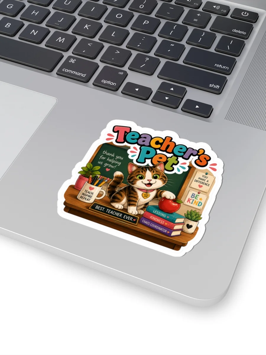 Teacher's Pet? Cut Cat Sticker product image (1)