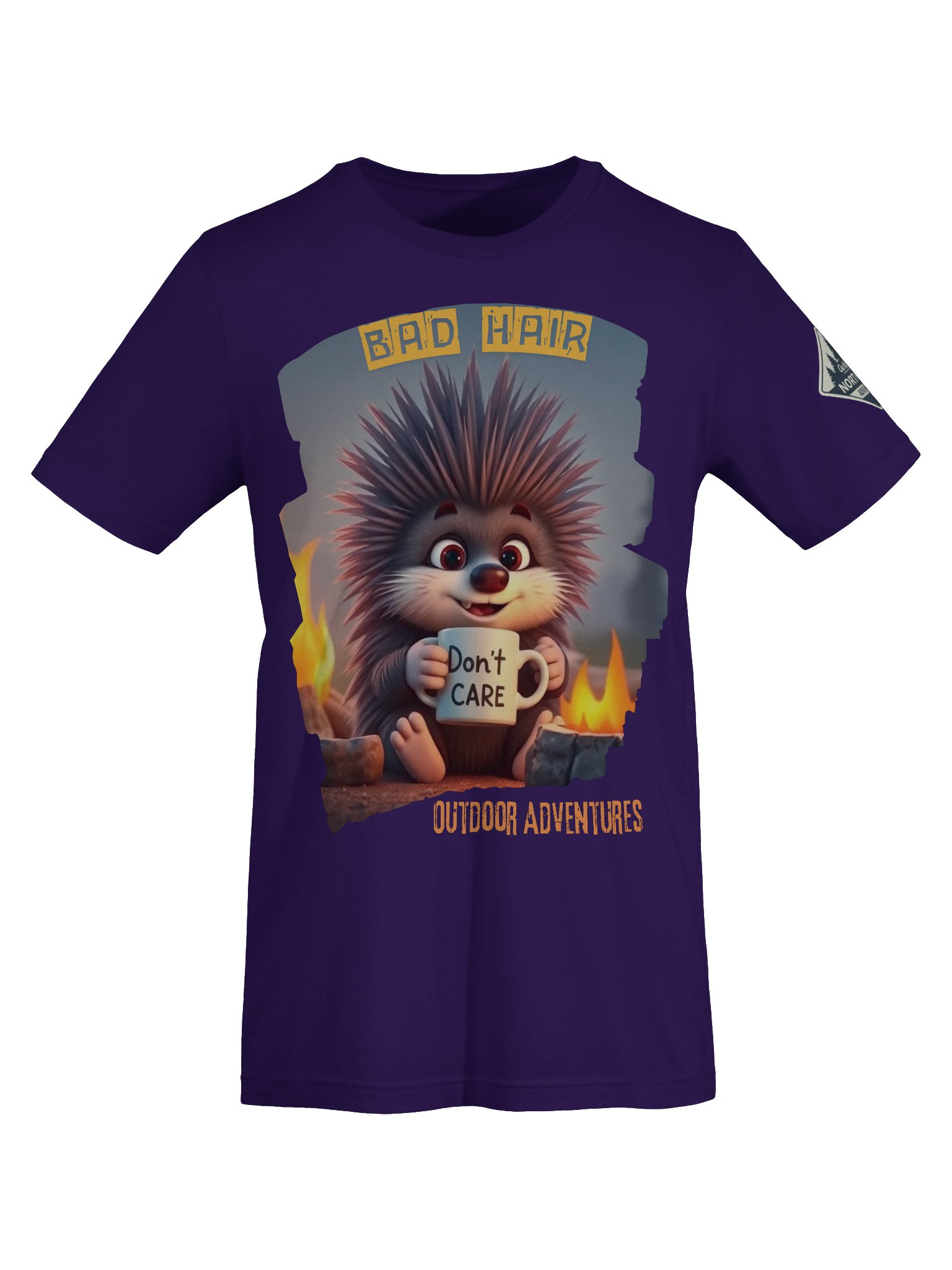 “Bad Hair, Don’t Care” Porcupine T-Shirt product image (7)