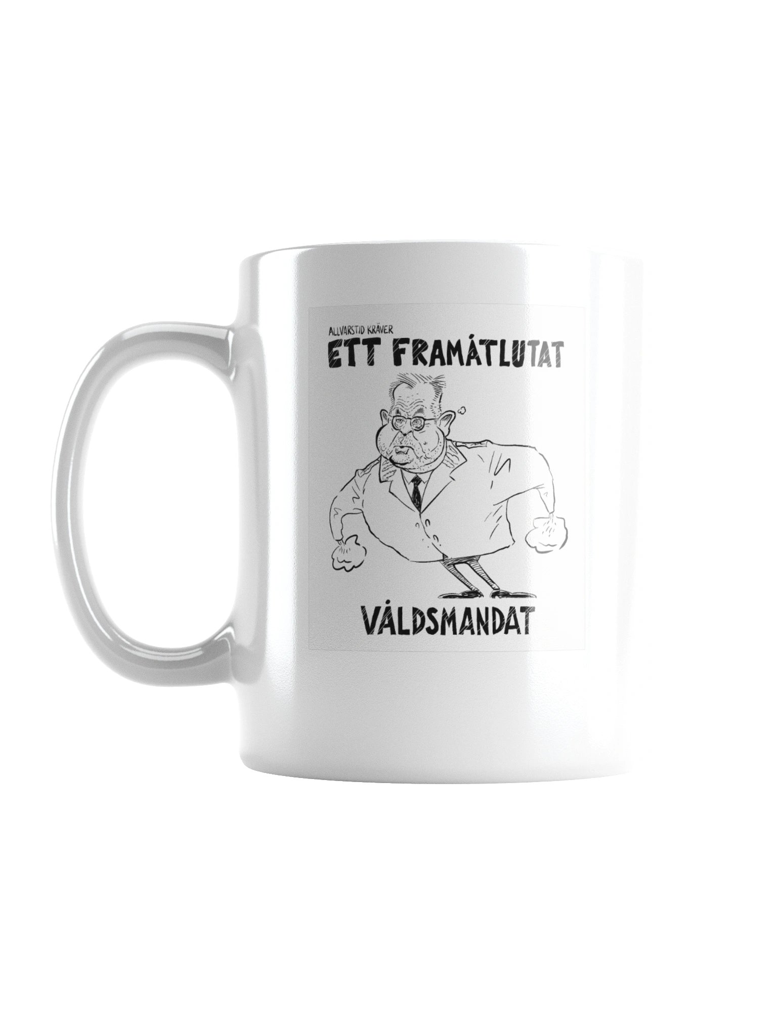 Framåtlutat våldsmandat - Mugg (signed by @Kluddniklas!) product image (1)