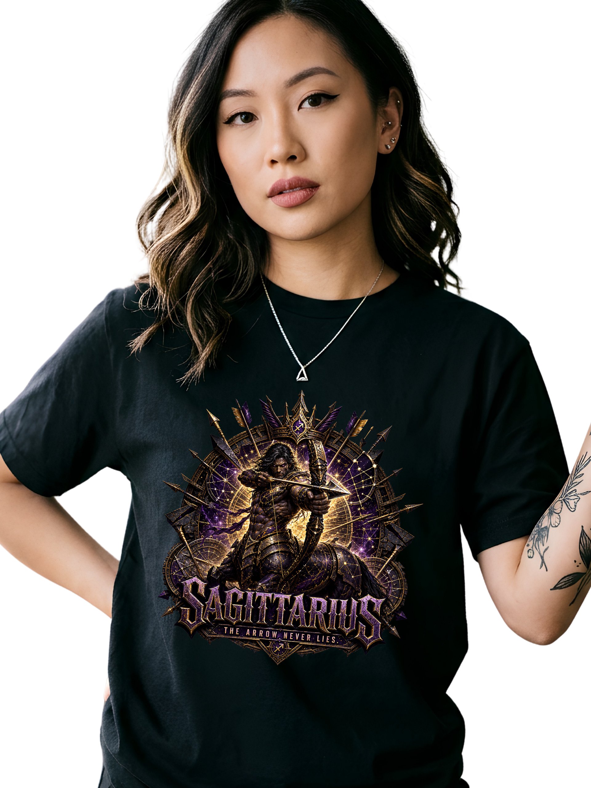 Sagittarius Zodiac Gothic Streetwear Graphic Tee product image (1)