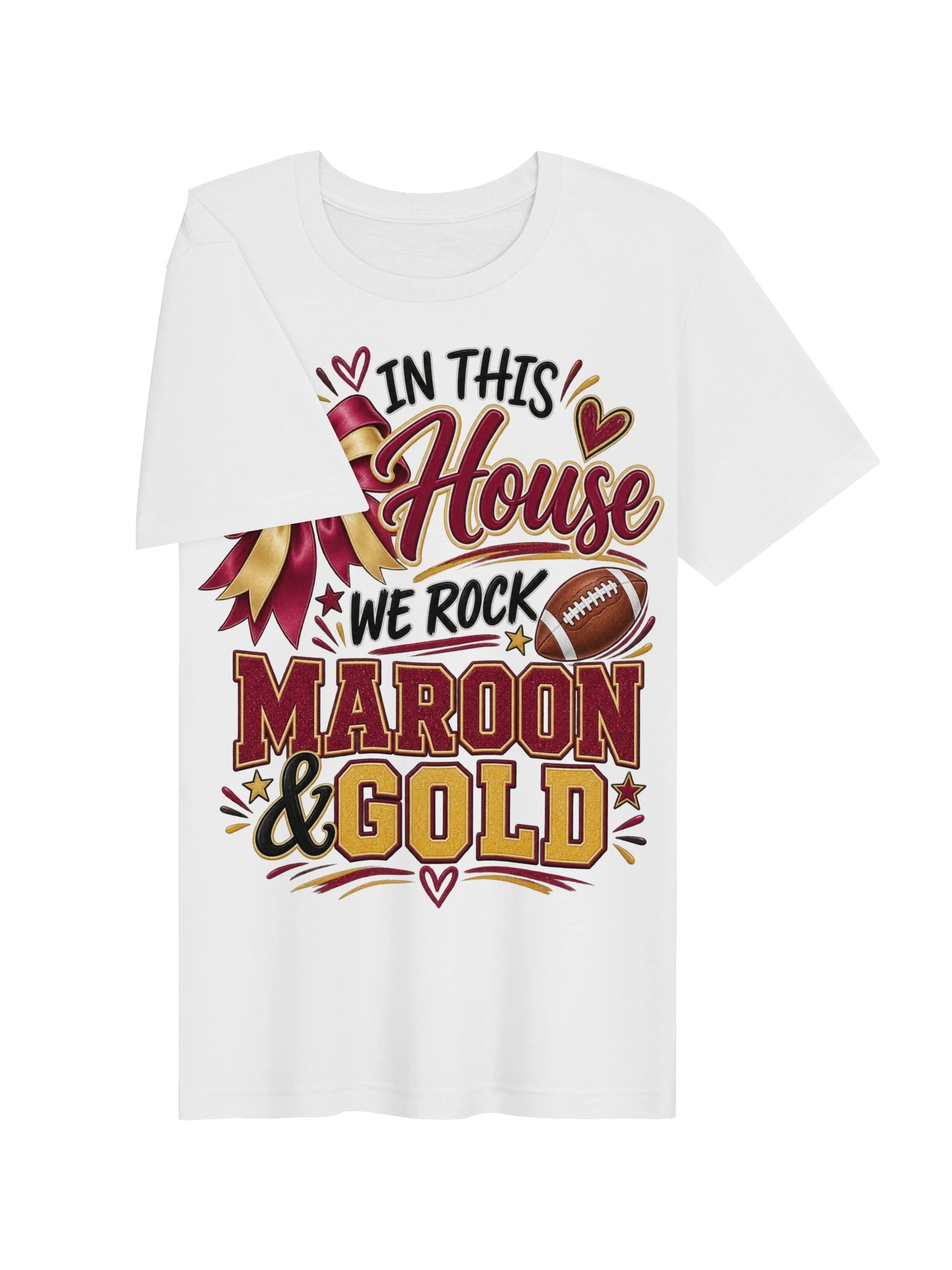 In This House We Rock Maroon & Gold Tee product image (9)
