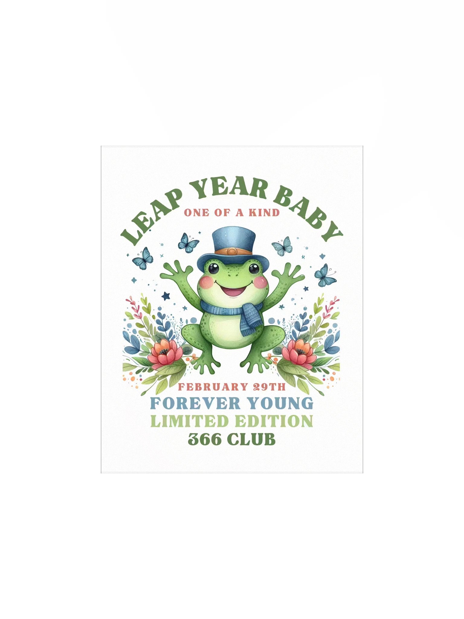Leap Year Vibrant Matte Paper Poster Gift for February 29th Birthdays product image (1)