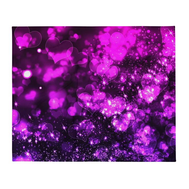 Bokeh Hearts Throw Blanket product image (13)