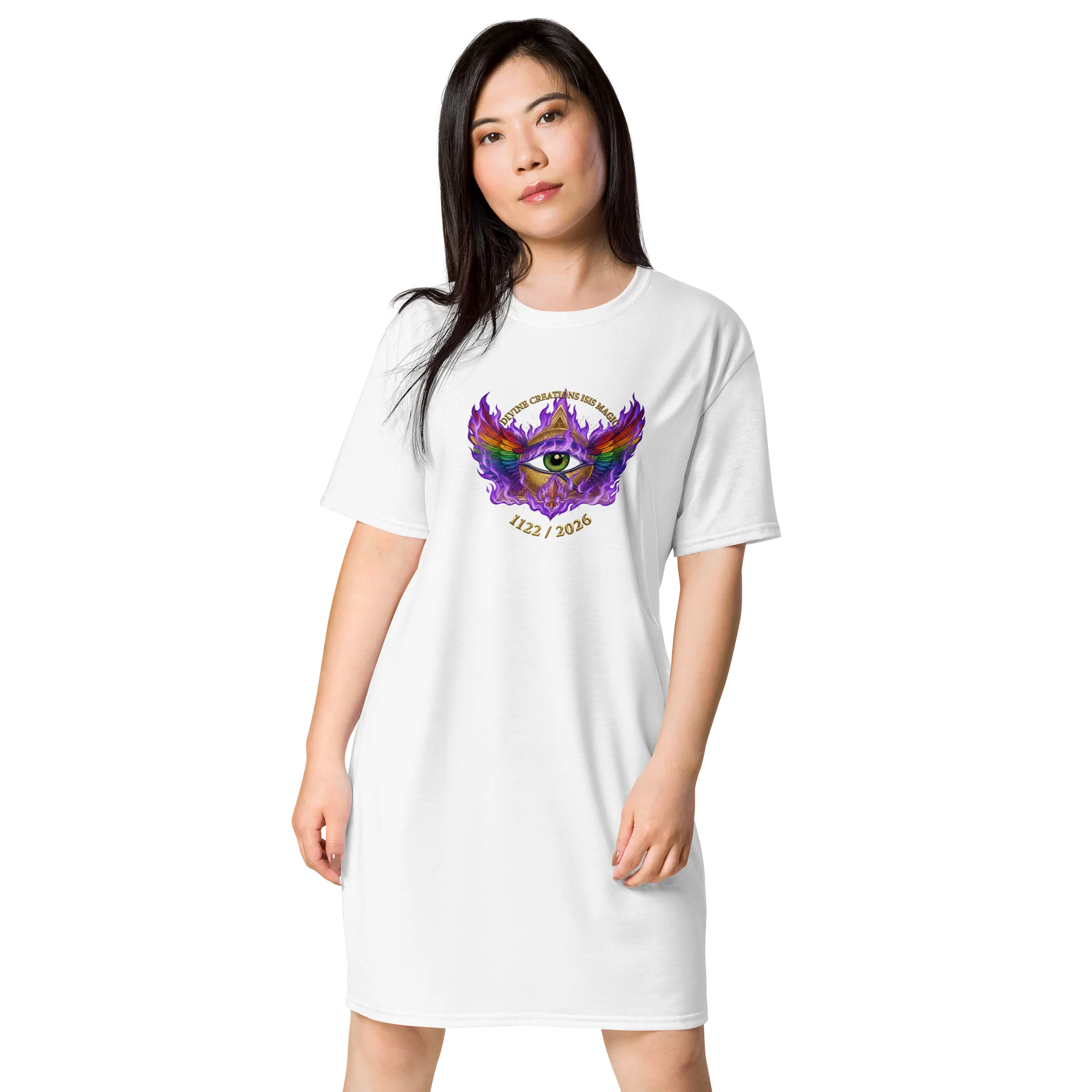 Divine Eye Wings T-Shirt Dress product image (1)