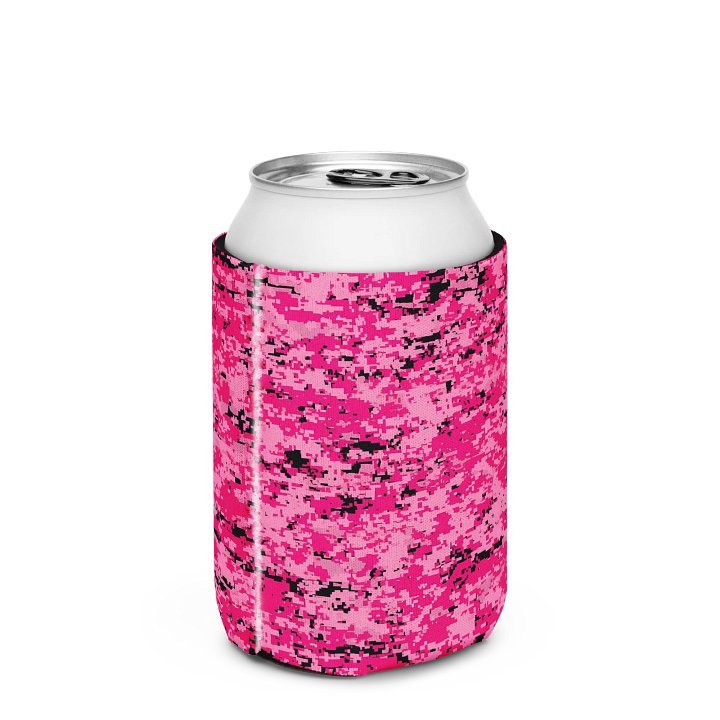 Pixel Pink Camo Coozie Can Cooler product image (3)
