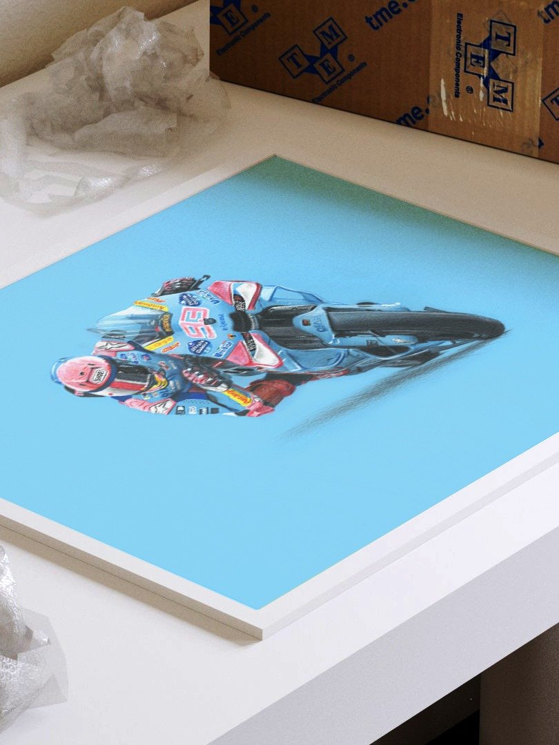 Marc Marquez Gresini Ducati MotoGP Drawing - A3 Print product image (3)