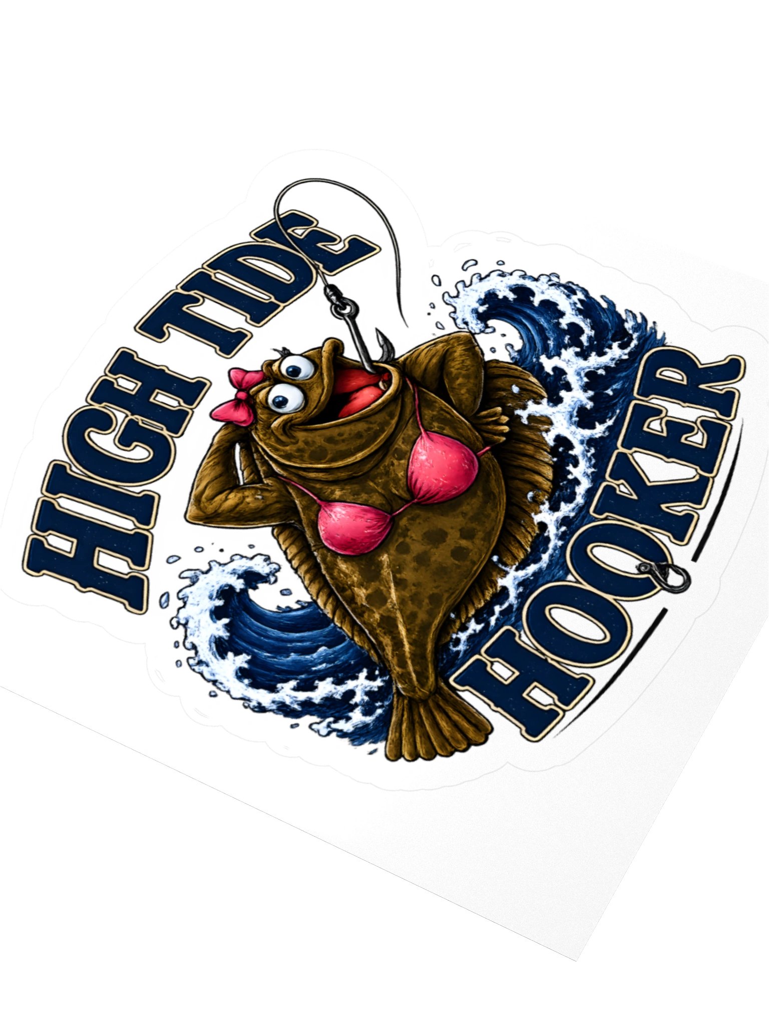 High Tide Hooker Fish Sticker product image (7)