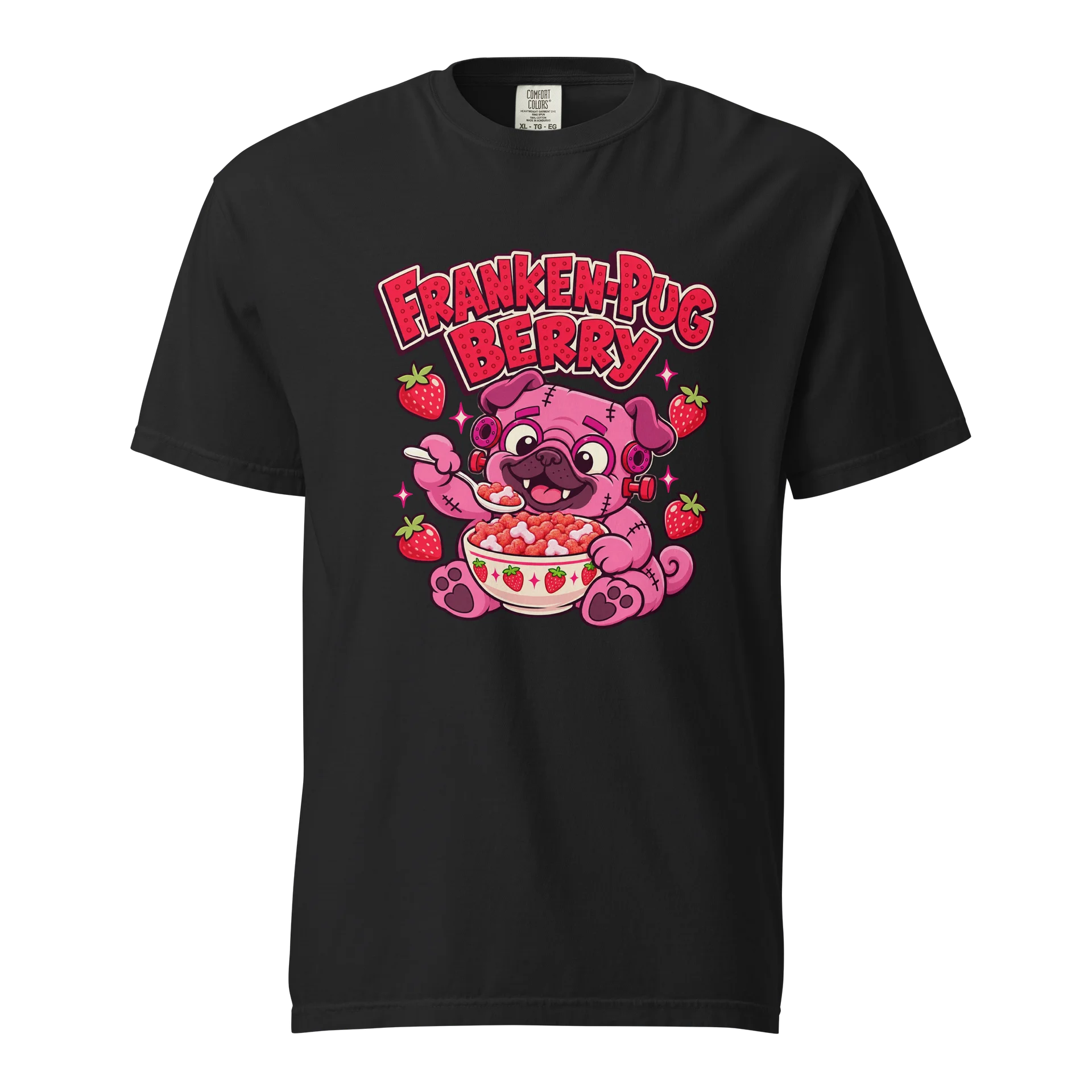 Frankenpug Berry Pink Pug Tee product image (1)