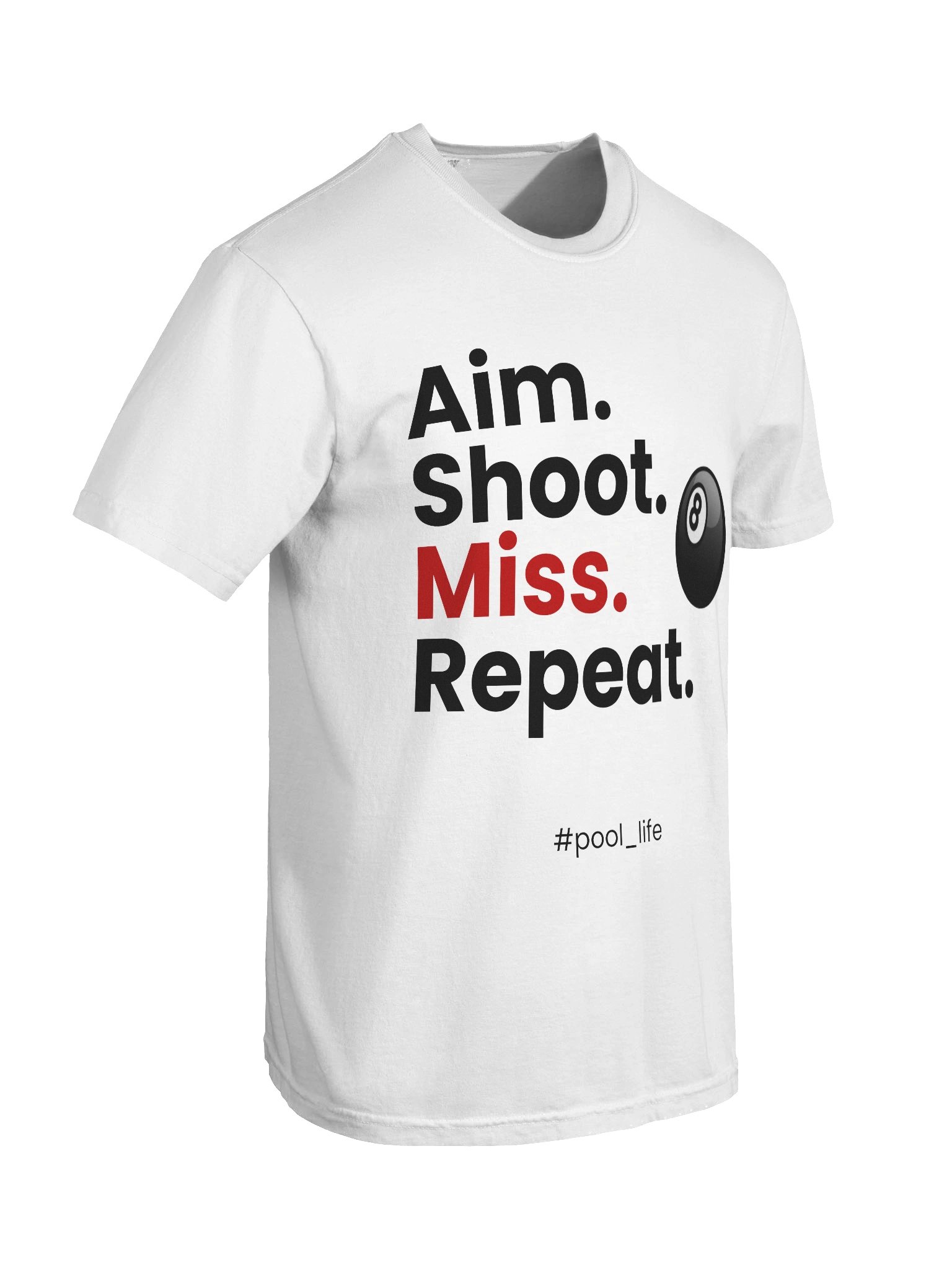 8-ball Pool Life T-shirt (White) product image (4)